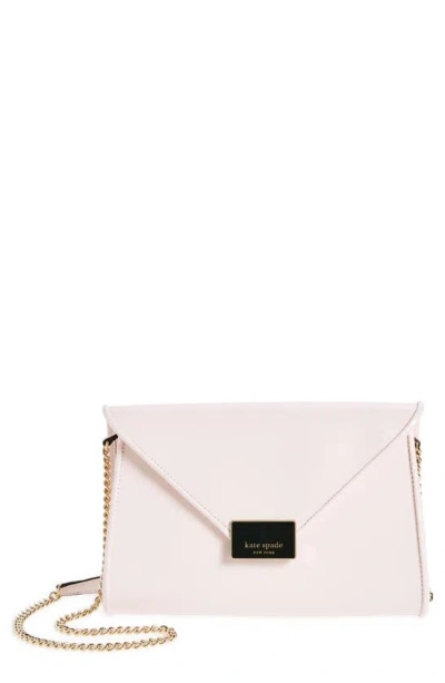 Kate Spade Anna Medium Envelope Leather Convertible Clutch In Neutral