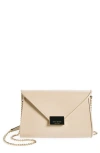 Kate Spade Anna Medium Envelope Leather Convertible Clutch In Neutral