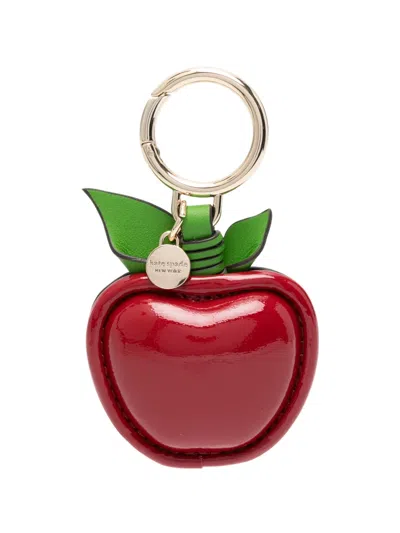 Kate Spade Apple Leaves Bag Charm In Red