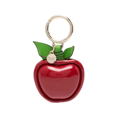 Kate Spade Apple Leaves Bag Charm In Red