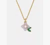 Kate Spade Cubic Zirconia And Resin Appreciate You Pendant Necklace In Gold