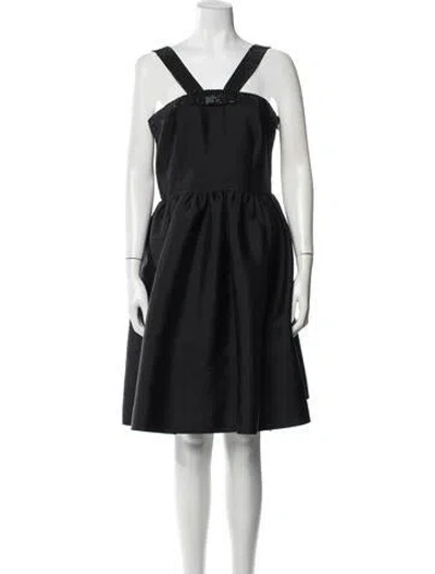Pre-owned Kate Spade Asymmetrical Mini Dress In Black