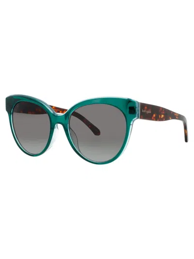 Kate Spade Aubriella/g/s Sunglasses In Green - Dark Grey Flash
