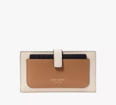 Kate Spade Ava Colorblocked Bifold Wallet In Parchment
