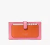 Kate Spade Ava Colorblocked Bifold Wallet In Ruby Citrus
