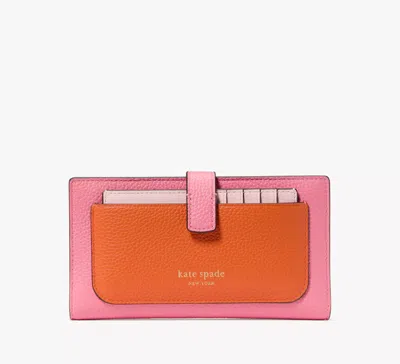 Kate Spade Ava Colorblocked Bifold Wallet In Red