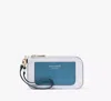 Kate Spade Ava Colorblocked Coin Card Case Wristlet In Back To School Blues