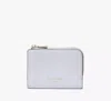 Kate Spade Ava Colorblocked Pebbled Leather Zip Bifold Wallet In Back To School Blues