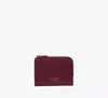 Kate Spade Ava Colorblocked Pebbled Leather Zip Bifold Wallet In Cherry Juice