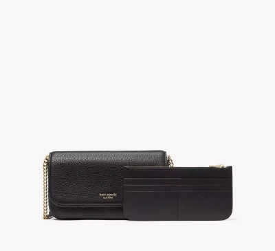 Kate Spade Ava Flap Chain Wallet In Black