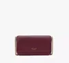Kate Spade Ava Flap Chain Wallet In Cherry Juice