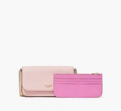 Kate Spade Ava Flap Chain Wallet In Crepe Pink