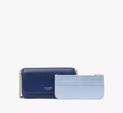 Kate Spade Ava Flap Chain Wallet In Outerspace