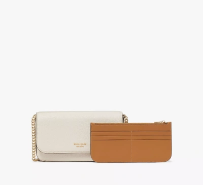 Kate Spade Ava Flap Chain Wallet In Parchment
