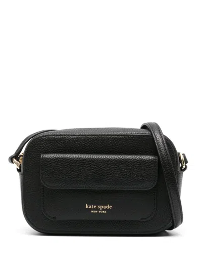 Kate Spade Ava Leather Crossbody Bag In Black