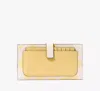 Kate Spade Ava Spring Pansies Bifold Wallet In Yuzu Jam