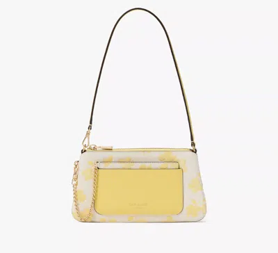 Kate Spade Ava Spring Pansies Pochette In Yuzu Jam