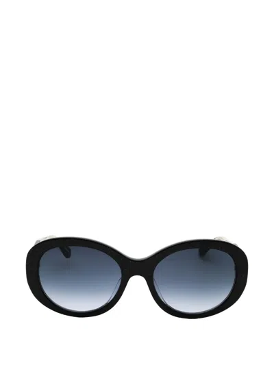 Kate Spade Avah Glitter-effect Oval-frame Sunglasses In Multi