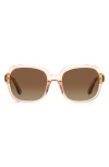 Kate Spade Babbette 55mm Polarized Square Sunglasses In Pink
