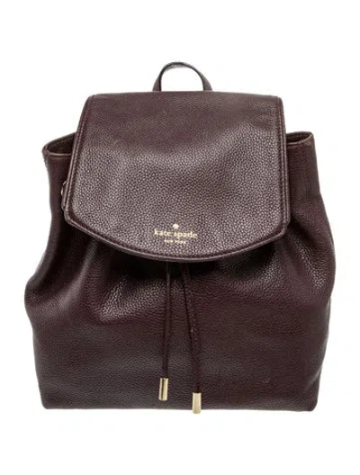 Pre-owned Kate Spade Backpack In Burgundy