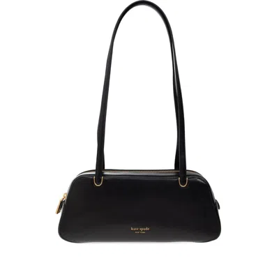 Kate Spade New York Grace Fine Grain Leather Shoulder Bag In Black