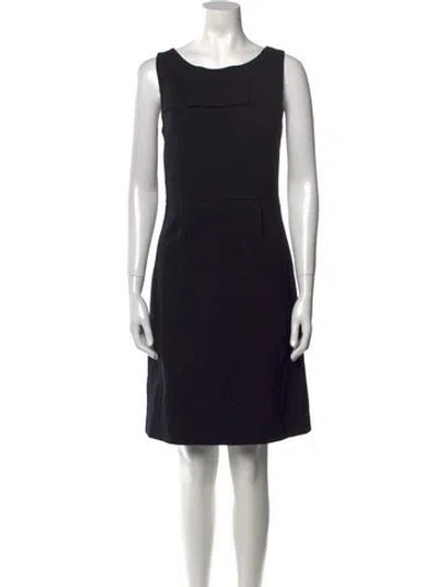 Pre-owned Kate Spade Bateau Neckline Knee-length Dress In Black