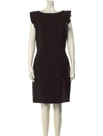 Pre-owned Kate Spade Bateau Neckline Knee-length Dress In Black