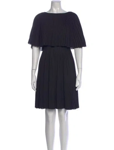 Pre-owned Kate Spade Bateau Neckline Knee-length Dress In Black