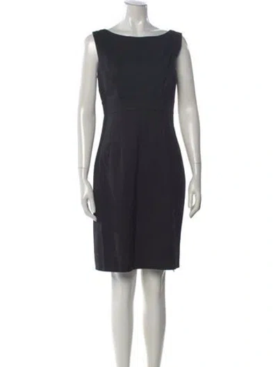 Pre-owned Kate Spade Bateau Neckline Knee-length Dress In Black