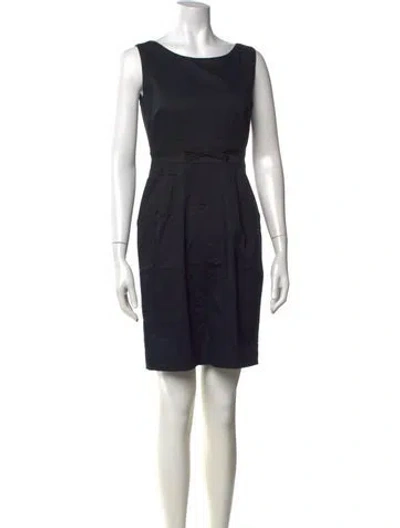 Pre-owned Kate Spade Bateau Neckline Knee-length Dress In Black
