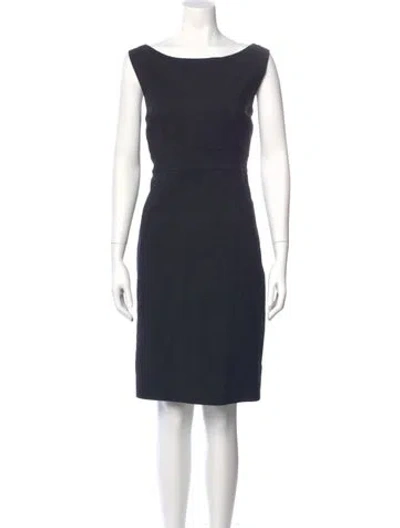 Pre-owned Kate Spade Bateau Neckline Knee-length Dress In Blue