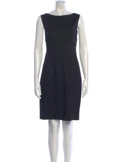 Pre-owned Kate Spade Bateau Neckline Knee-length Dress In Blue