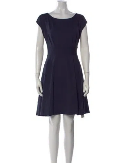 Pre-owned Kate Spade Bateau Neckline Knee-length Dress In Blue