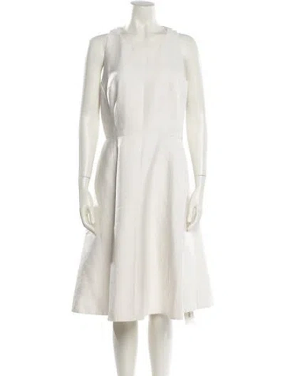 Pre-owned Kate Spade Bateau Neckline Knee-length Dress In Neutral