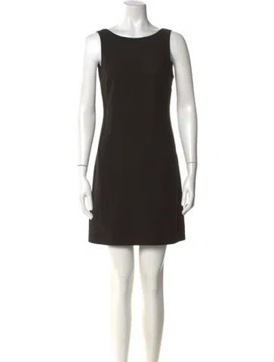 Pre-owned Kate Spade Bateau Neckline Mini Dress In Black