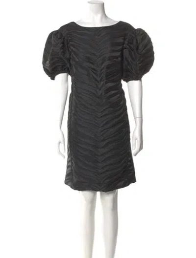 Pre-owned Kate Spade Bateau Neckline Mini Dress In Black