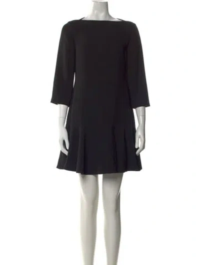 Pre-owned Kate Spade Bateau Neckline Mini Dress In Black