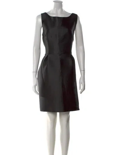 Pre-owned Kate Spade Bateau Neckline Mini Dress In Black