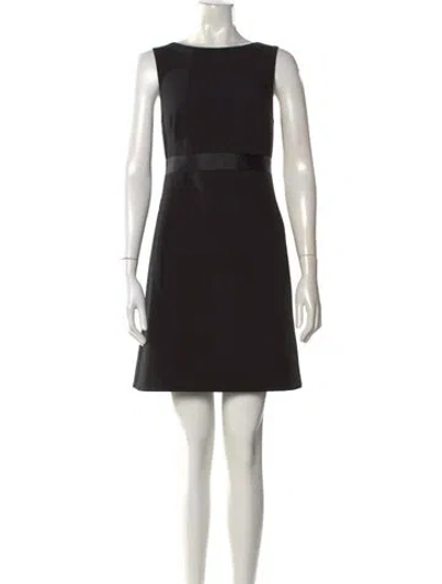 Pre-owned Kate Spade Bateau Neckline Mini Dress In Black