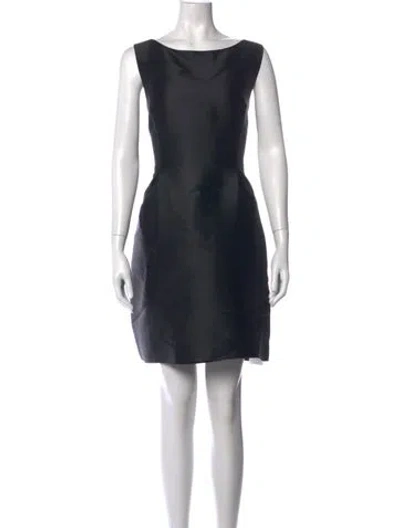 Pre-owned Kate Spade Bateau Neckline Mini Dress In Black