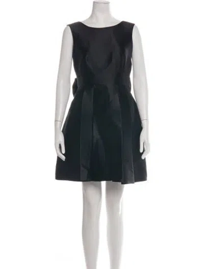Pre-owned Kate Spade Bateau Neckline Mini Dress In Black