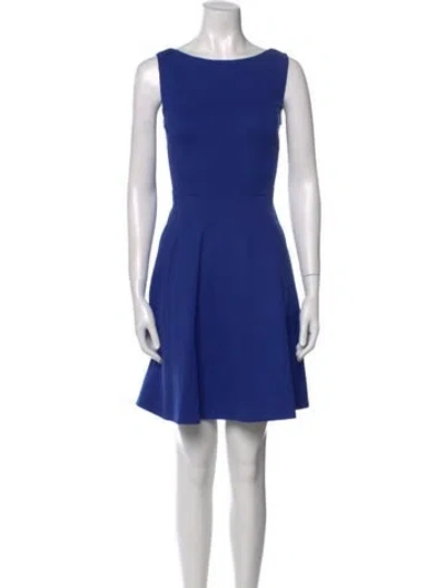 Pre-owned Kate Spade Bateau Neckline Mini Dress In Blue