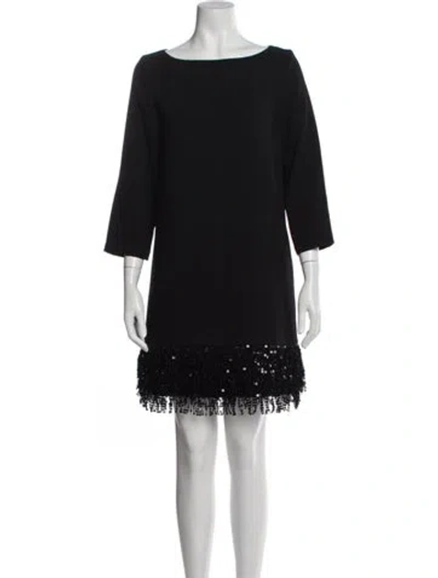 Pre-owned Kate Spade Bateau Neckline Mini Dress In Blue