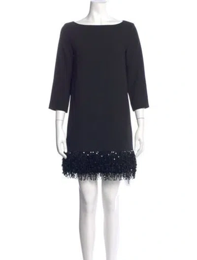 Pre-owned Kate Spade Bateau Neckline Mini Dress In Blue