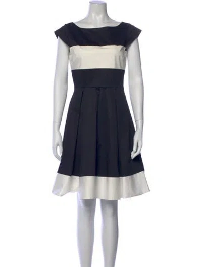 Pre-owned Kate Spade Bateau Neckline Mini Dress In Blue