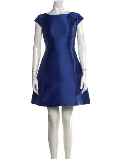 Pre-owned Kate Spade Bateau Neckline Mini Dress In Blue