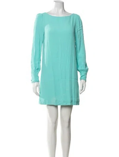 Pre-owned Kate Spade Bateau Neckline Mini Dress In Blue