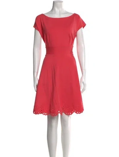 Pre-owned Kate Spade Bateau Neckline Mini Dress In Pink