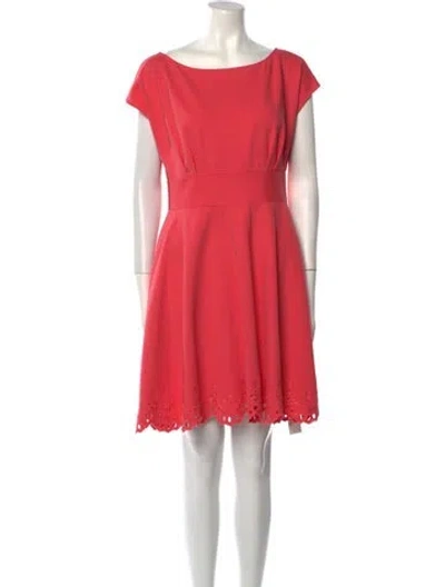 Pre-owned Kate Spade Bateau Neckline Mini Dress In Pink