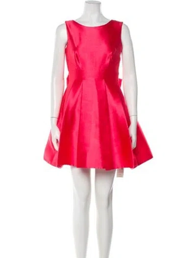 Pre-owned Kate Spade Bateau Neckline Mini Dress In Red